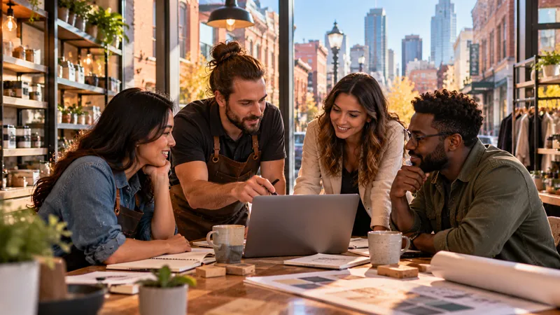 Local business owners planning a project