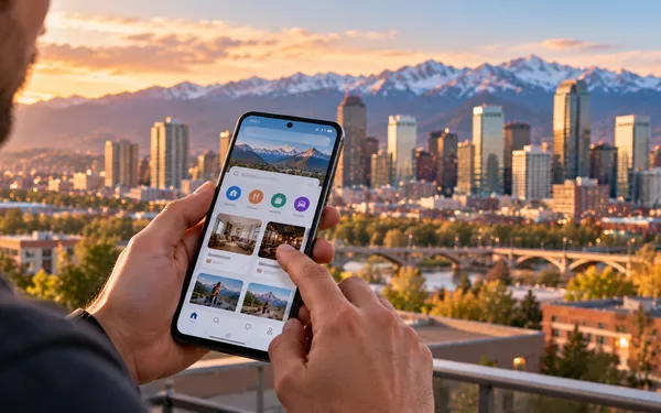 Mobile app prototype on a phone