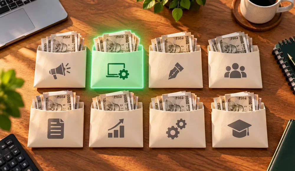 Business owner reviewing incoming leads generated by a digital marketing campaign