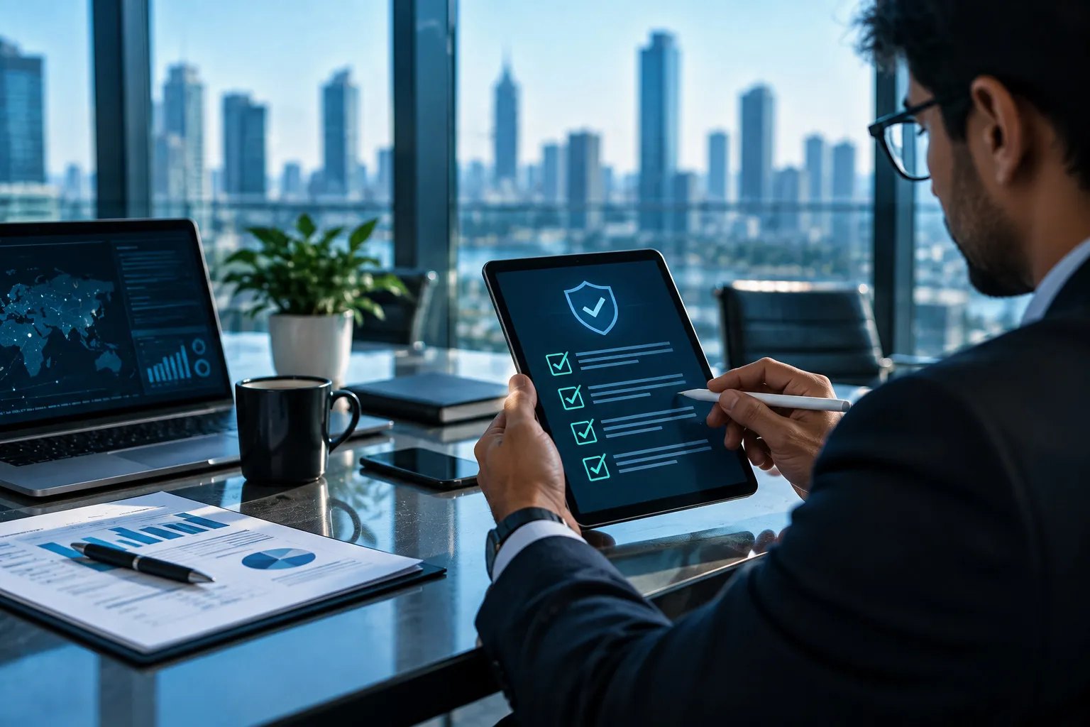 Reviewing a security audit checklist — vendor questionnaires answered with real evidence